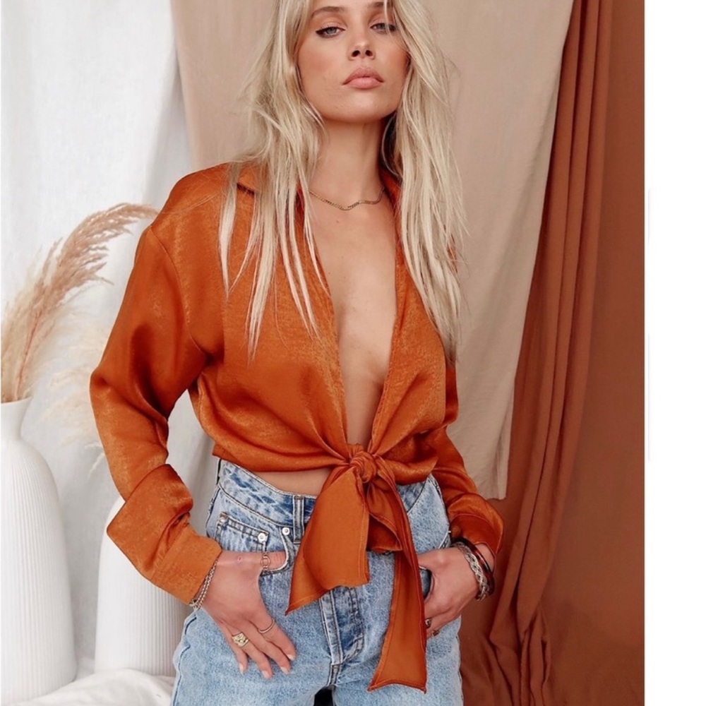 12th Tribe satin tie shirt